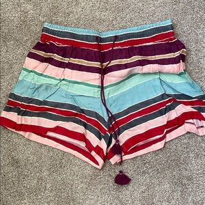 NWT Ann Taylor Multicolor Striped High Waist Shorts